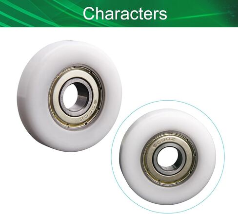 Yinpecly 4Pcs 626Z Plastic Roller Idler Bearing 0.24x1.18x0.35(IDxODxT) Sliding Door Pulley Nylon Flat Pulley Wheel for Furniture, Hardware Accessories, Mobile Door White in Saudi Arabia