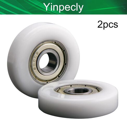 Yinpecly 4Pcs 626Z Plastic Roller Idler Bearing 0.24x1.18x0.35(IDxODxT) Sliding Door Pulley Nylon Flat Pulley Wheel for Furniture, Hardware Accessories, Mobile Door White in Saudi Arabia