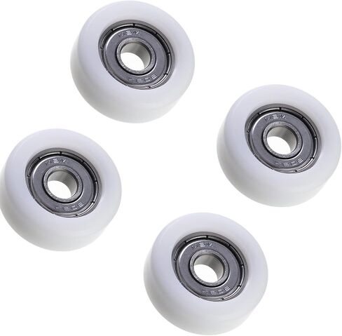 Yinpecly 4Pcs 626Z Plastic Roller Idler Bearing 0.24x1.18x0.35(IDxODxT) Sliding Door Pulley Nylon Flat Pulley Wheel for Furniture, Hardware Accessories, Mobile Door White in Saudi Arabia