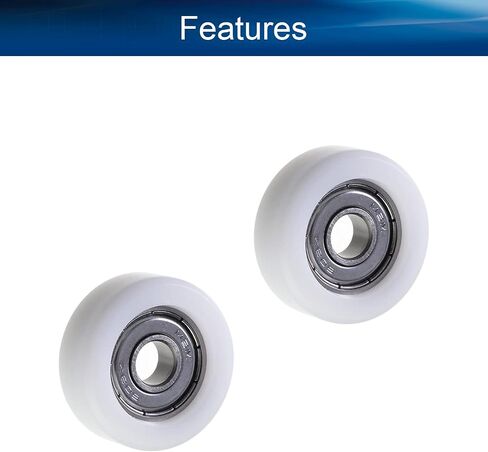 Yinpecly 4Pcs 626Z Plastic Roller Idler Bearing 0.24x1.18x0.35(IDxODxT) Sliding Door Pulley Nylon Flat Pulley Wheel for Furniture, Hardware Accessories, Mobile Door White in Saudi Arabia