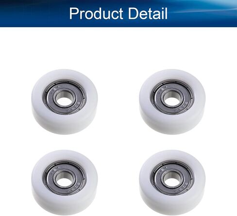 Yinpecly 4Pcs 626Z Plastic Roller Idler Bearing 0.24x1.18x0.35(IDxODxT) Sliding Door Pulley Nylon Flat Pulley Wheel for Furniture, Hardware Accessories, Mobile Door White in Saudi Arabia