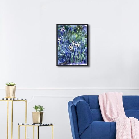 Wieco Art Canvas Print Wall Art Irises by Claude Monet Oil Paintings Reproduction Landscape Pictures Artwork on Canvas Art for Living Room Decorations and Wall Decor in Kuwait