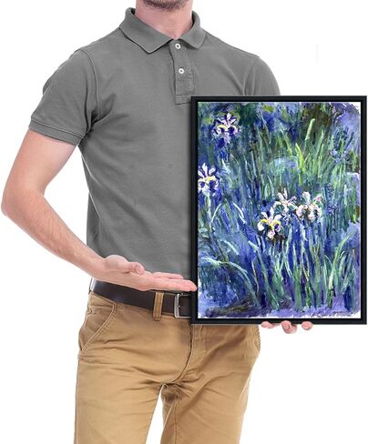Wieco Art Canvas Print Wall Art Irises by Claude Monet Oil Paintings Reproduction Landscape Pictures Artwork on Canvas Art for Living Room Decorations and Wall Decor in Kuwait