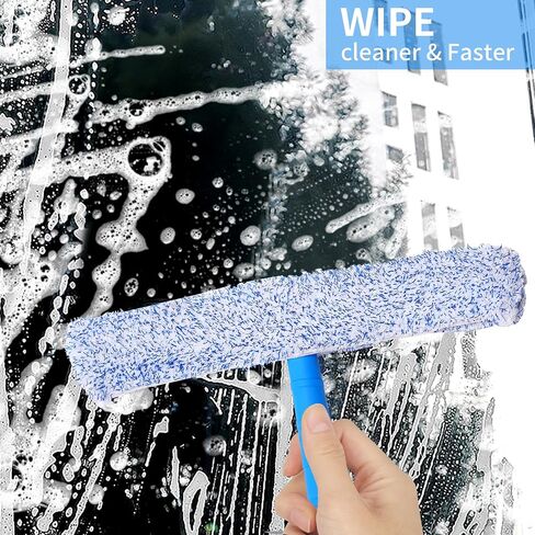 Squeegee for Window Cleaning,Window Cleaning Squeegee kit with Bucket&Microfiber Scrubber,Bathroom,Shower Doors,Mirrors,Tiles,and Car Windows in Saudi Arabia
