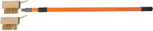 Moss Remover Deck Crevice Cleaning Tool with Pole Includes 2 Paver Brushes, Tool for Weeding Between Pavers, Wire Brush with Weed Hook, Deck Cleaner, Crack Weeder, Patio Weed Remover Tool in Saudi Arabia