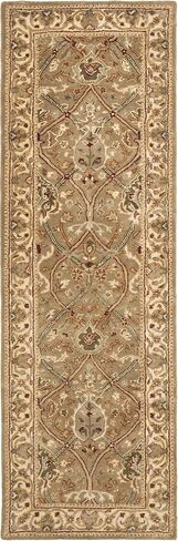 SAFAVIEH Persian Legend Collection Runner Rug - 2'6" x 10', Light Green & Beige, Handmade Traditional Wool, Ideal for High Traffic Areas in Living Room, Bedroom (PL819A) in Saudi Arabia