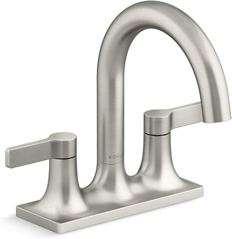 KOHLER 28124-4-BN Venza صنبور حوض الحمام المركزي، 1.2 جرام في الدقيقة، النيكل المصقول النابض بالحياة in Saudi Arabia