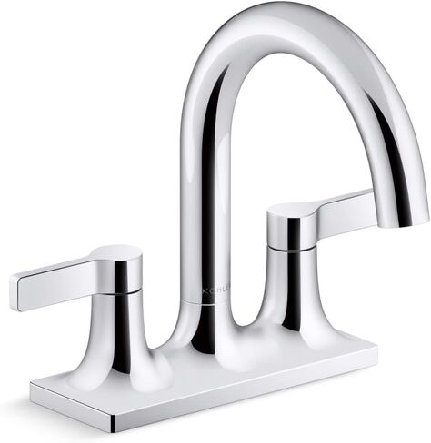KOHLER 28124-4-BN Venza صنبور حوض الحمام المركزي، 1.2 جرام في الدقيقة، النيكل المصقول النابض بالحياة in Saudi Arabia