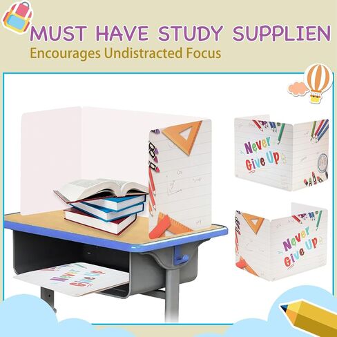 24 PCS Privacy Boards for Student, Desk Dividers for Students, Cardboard Study Carrel Divider, Privacy Shield Folder Boards, Classroom Divider Shield for School Teachers Home in Saudi Arabia