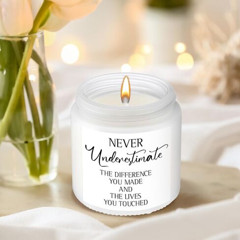 MTLEE 20 Pcs Thank You Gifts Candles 3.5 oz Employee Appreciation Inspirational Scented Soy Wax Candle Thank You Gift Jar Candle for Coworker Women Nurse Volunteer Teacher(Classic,Brown) in Saudi Arabia