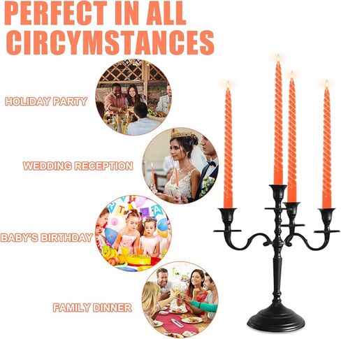 Whaline 8Pcs 10 Inch Sahara Beige Spiral Taper Candles Dripless Twisted Wax Candles Long Unscented Candlesticks for Wedding Holiday Celebration Home Party Dining Table Supplies in Saudi Arabia