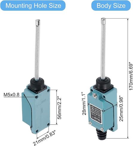 uxcell Limit Switch Flexible Coil Spring Momentary Switch ME-9101 1NC+1NO for 3D Printer Door Switch 2 Pcs in Saudi Arabia