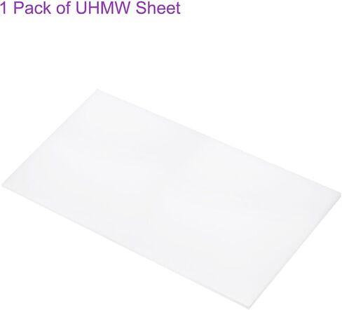 DMiotech صفائح UHMW بلاستيكية مقاس 6 × 12 × 0.15 بوصة، بولي إيثيلين عالي الوزن الجزيئي، لوح بولي إيثيلين أبيض غير شفاف للسيارات والكيماويات والتصنيع والمطبخ المنزلي بنفسك in Saudi Arabia