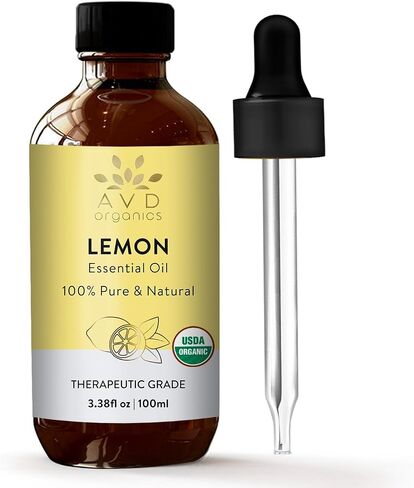 USDA Lemon Essential Oil for Skin - 100% Pure and Natural - Therapeutic Grade Lemon Oil | Perfect for Diffuser & Aromatherapy - 3.38 fl. Oz in Saudi Arabia