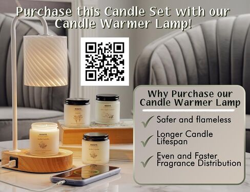 ROZATO Set of 4 Scented Jar Candles, Aromatherapy Candles Clearance for Home Scented, Long-Lasting 100% Soy Wax Candle Gifts for Women Her Mom Housewarming, Lavender Vanilla Apple Cinnamon Scents in Saudi Arabia