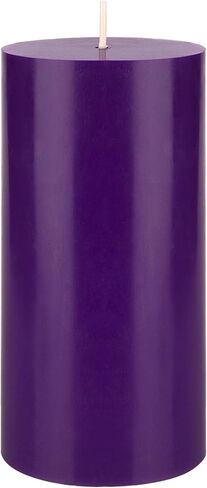 Mega Candles 1 pc Unscented Purple Round Pillar Candle, Hand Poured Premium Wax Candles 3 Inch x 6 Inch, Home Décor, Wedding Receptions, Baby Showers, Birthdays, Celebrations, Party Favors & More in Saudi Arabia