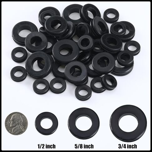 Frienda 30 Pcs Rubber Grommets for Wiring Hole Grommet Kit Double Sided Wire Grommets Electrical Cable Outlet Rubber Bushing Automotive Rubber O Rings for Water Oil Hose Firewall Repair (3/4 Inch) in Saudi Arabia