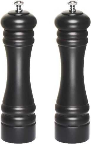 مجموعة مكونة من قطعتين من مطحنة الفلفل الخشبية، مطحنة ملح خشبية خشنة قابلة للتعديل مع آلية طحن سيراميك للمنزل والمطبخ والشواء والحفلات - 8 بوصات (خشب الزان 8 بوصات قطعتان) in Kuwait