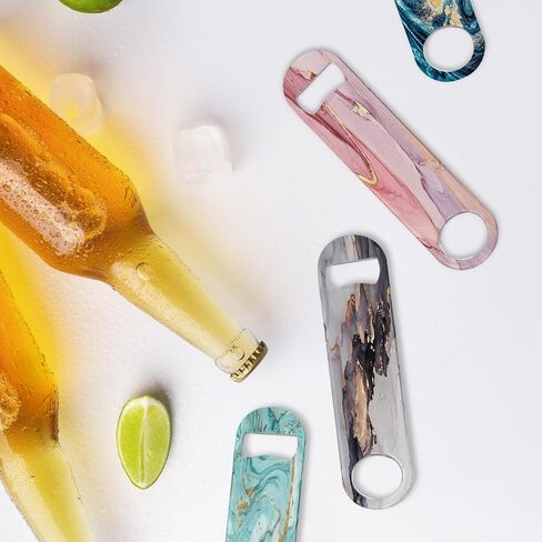 فتاحات زجاجات البيرة، فتاحات مسطحة من الفولاذ المقاوم للصدأ شديدة التحمل، فتاحات قوية ومتينة مثالية للمطبخ والمطاعم والحفلات - 4 قطع (العلم الأمريكي العتيق) in Kuwait