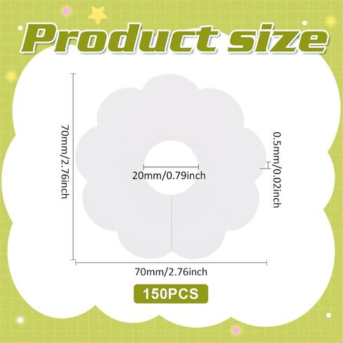FINGERINSPIRE 150 Pcs Paper Wine Glass Markers 2.8" Blank Flower Stemware Drink Name Tags BurlyWood/White Color Disposable Wine Tag Drink Charm DIY Identification Marker for Wine Glass Champagne in Saudi Arabia