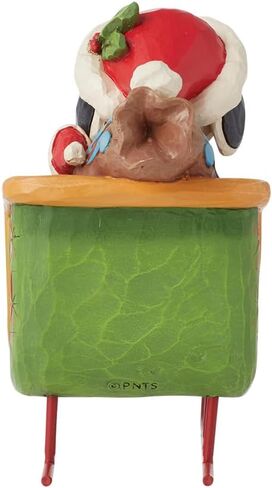 تمثال Enesco Peanuts من Jim Shore Santa Snoopy and Woodstock in Sleigh - تماثيل صغيرة مرسومة يدويًا من الراتنج قابلة للتجميع، تمثال رف ديكور المنزل لعيد الميلاد من Peanuts Snoopy، 4.92 بوصة، متعدد الألوان in Saudi Arabia