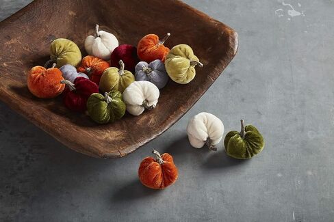Mud Pie Velvet Mini Pumpkin Set, 2 1/2" x 2" Dia in Kuwait