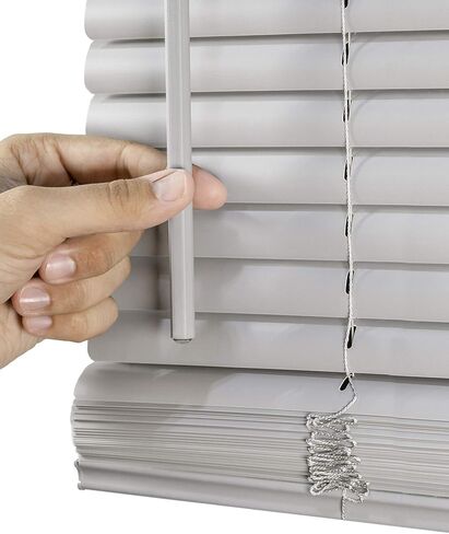 CHICOLOGY Blinds for Windows , Mini Blinds , Window Blinds , Door Blinds , Blinds & Shades , Camper Blinds , Mini Blinds for Windows , Horizontal Window Blinds , Gloss Gray, 48"W X 72"H in Saudi Arabia