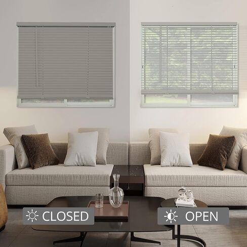 CHICOLOGY Blinds for Windows , Mini Blinds , Window Blinds , Door Blinds , Blinds & Shades , Camper Blinds , Mini Blinds for Windows , Horizontal Window Blinds , Gloss Gray, 48"W X 72"H in Saudi Arabia