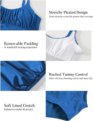 TcIFE Women's One Piece Swimsuit Ruched Tummy Control Square Neck Bathing Suits in Saudi Arabia