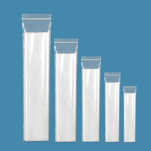 Extra Long Zip Bags 4x22 Inch (20-Pack), 6 mil Clear Narrow Poster Bags, Reclosable Plastic Blueprint Bags Waterproof Tube with Lock Seal for Storage in Saudi Arabia