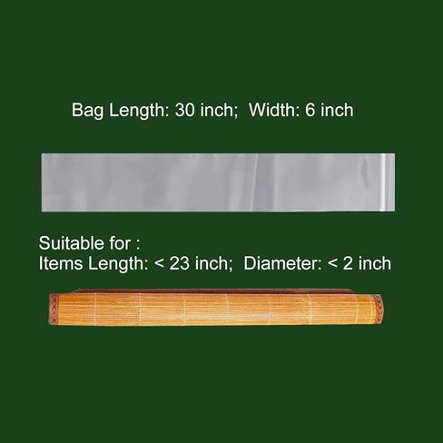 Extra Long Zip Bags 4x22 Inch (20-Pack), 6 mil Clear Narrow Poster Bags, Reclosable Plastic Blueprint Bags Waterproof Tube with Lock Seal for Storage in Saudi Arabia