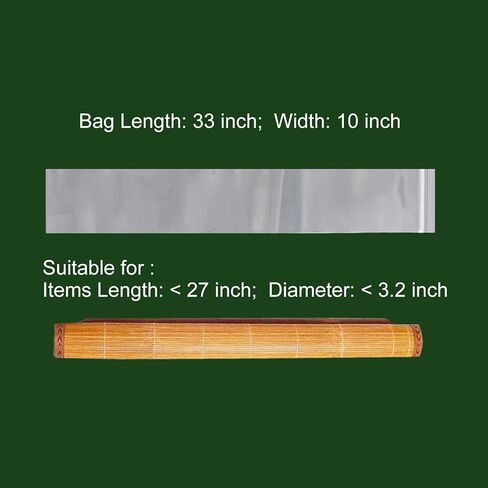 Extra Long Zip Bags 4x22 Inch (20-Pack), 6 mil Clear Narrow Poster Bags, Reclosable Plastic Blueprint Bags Waterproof Tube with Lock Seal for Storage in Saudi Arabia