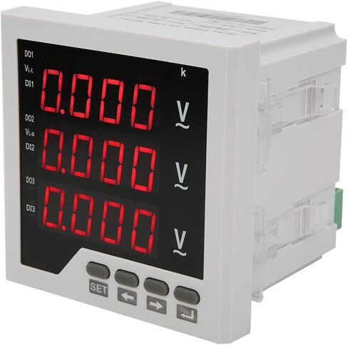3 Phase Voltage Meter AC 450V, DTM-AV96 Digital Voltmeter 1999 LED Display Panel Programmable Voltage Current Frequency Tester in Saudi Arabia