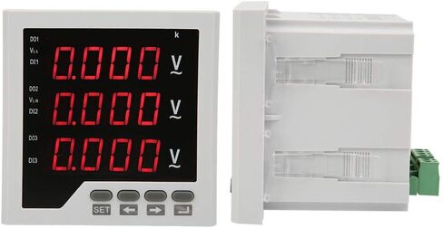 3 Phase Voltage Meter AC 450V, DTM-AV96 Digital Voltmeter 1999 LED Display Panel Programmable Voltage Current Frequency Tester in Saudi Arabia