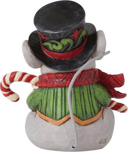Enesco Jim Shore Heartwood Creek Christmas Mouse مع قبعة علوية تمثال مصغر - راتينج حجري مطلي يدويًا مصنوع يدويًا تمثال صغير لديكور المنزل في عيد الميلاد، 3.74 بوصة in Saudi Arabia