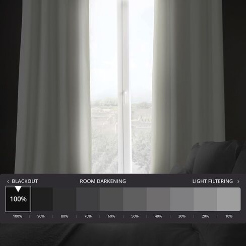 HPD Half Price Drapes Grommet Blackout Curtains for Bedroom Thermal Cross Linen 50 X 84 (1 Panel), FLCW-CBO191-84-GR, Starlight Off White in Kuwait