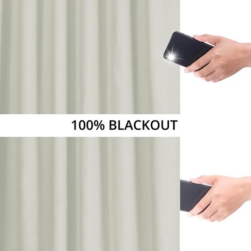 HPD Half Price Drapes Grommet Blackout Curtains for Bedroom Thermal Cross Linen 50 X 84 (1 Panel), FLCW-CBO191-84-GR, Starlight Off White in Kuwait