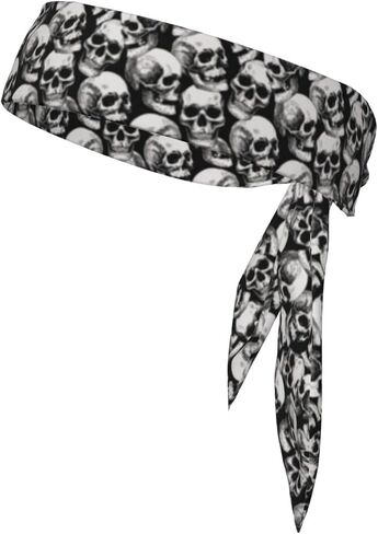Sports Head Tie Hair Band Sweatband Skull Flex Tie Headband Unisex Wicking Head Tie for Running, Basketball, Workout, Soccer, Paintball, Exercise, Volleyball, 2.36 x 41 inch in Saudi Arabia