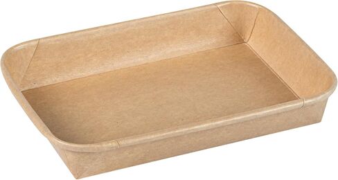 Restaurantware-Matsuri Vision 6.6 x 4.6 x 1.9 Inch Sushi Trays, 50 Greaseproof Sushi Packaging Boxes - Lids Sold Separately, Disposable, Kraft Paper Sushi Containers, For Appetizers Or Desserts in Saudi Arabia