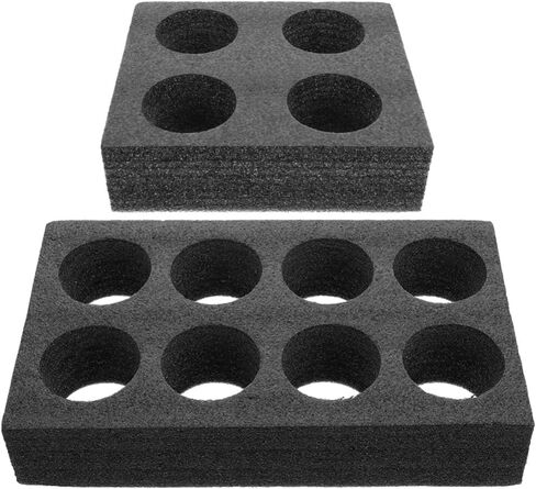 Luxshiny 2 قطعة حامل أكواب تناول الطعام في الخارج، حامل أكواب 4 فتحات، صينية حاملة 8 أكواب، صينية حاملة للمشروبات قابلة لإعادة الاستخدام للقهوة in Kuwait