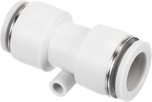 PATIKIL 14mm to 12mm Reducing Push to Connect Air Line Fitting, Straight Union Reducer Pneumatic Quick Connect Fittings, White in Saudi Arabia