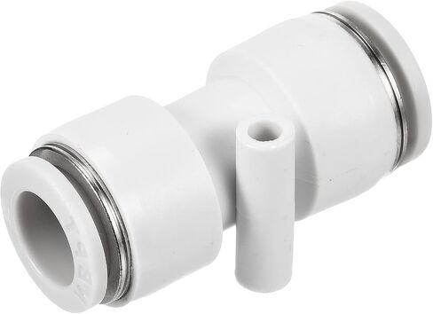 PATIKIL 14mm to 12mm Reducing Push to Connect Air Line Fitting, Straight Union Reducer Pneumatic Quick Connect Fittings, White in Saudi Arabia