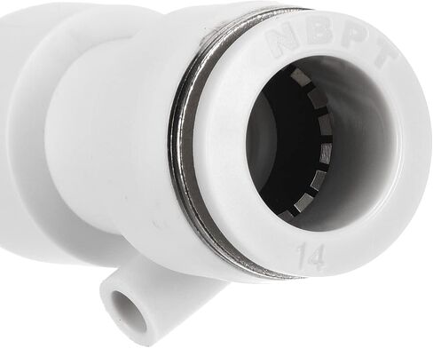 PATIKIL 14mm to 12mm Reducing Push to Connect Air Line Fitting, Straight Union Reducer Pneumatic Quick Connect Fittings, White in Saudi Arabia