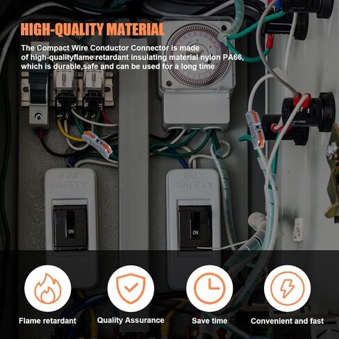 34 Pieces of Connection terminals, 1 in 1 Out Cable terminals, Electrical Connection terminals, 4mm² Conductor Terminal, Electrical Connection Blocks, DIY Customized Versions can be Freely Combined in Saudi Arabia