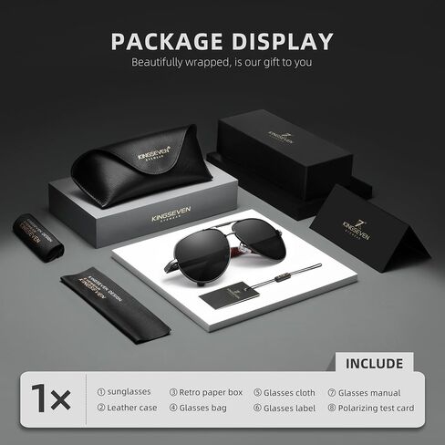 KINGSEVEN Men Vintage Aluminum Polarized Sunglasses Classic Brand Sun glasses Coating Lens Driving Eyewear For Men/Women in Saudi Arabia