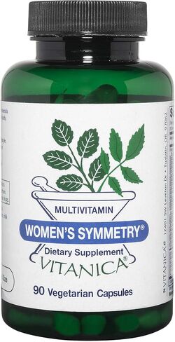 Vitanica Women's Symmetry، فيتامينات ومعادن متعددة عالية الفعالية، نباتي/نباتي، 90 كبسولة in Kuwait