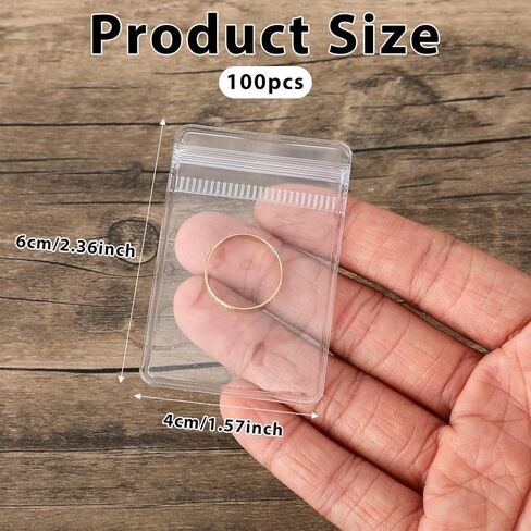 KALIONE 100 Pcs Small Jewelry Bags, Clear Plastic Bags For Jewelry Self Sealing Bag Small Clear Bags Jewelry Storage Bag Mini Bag Resealable Bags For Bracelet Jewelry Beads Screws (4 X 6cm) in Saudi Arabia