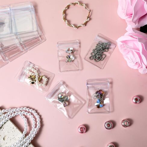 KALIONE 100 Pcs Small Jewelry Bags, Clear Plastic Bags For Jewelry Self Sealing Bag Small Clear Bags Jewelry Storage Bag Mini Bag Resealable Bags For Bracelet Jewelry Beads Screws (4 X 6cm) in Saudi Arabia