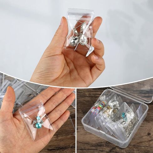 KALIONE 100 Pcs Small Jewelry Bags, Clear Plastic Bags For Jewelry Self Sealing Bag Small Clear Bags Jewelry Storage Bag Mini Bag Resealable Bags For Bracelet Jewelry Beads Screws (4 X 6cm) in Saudi Arabia