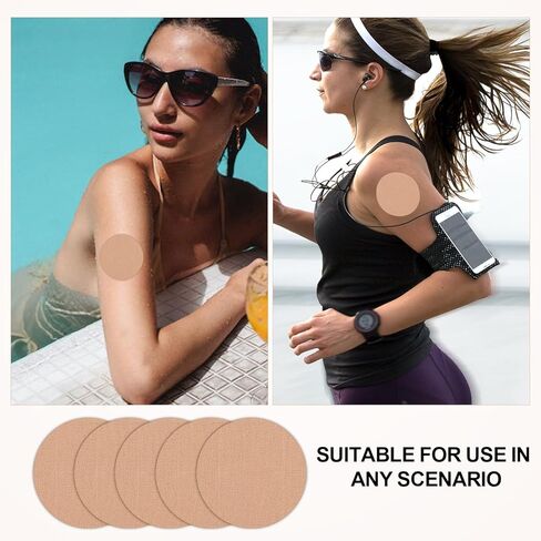 35pcs Sensor Covers for Dexcom G7, Stretch Cotton Cloth Glucose Monitor Patch Waterproof Libre 2 Adhesive Patches Glucose Monitor CGM Patches Compatible with Dexcom G7(Flesh Color) in Saudi Arabia